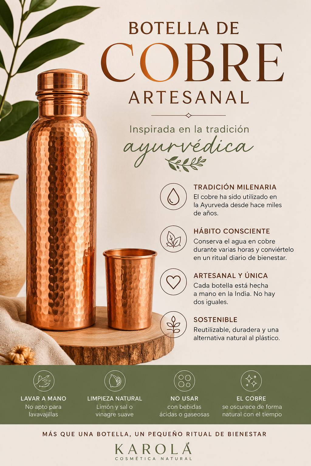 BOTELLA DE COBRE