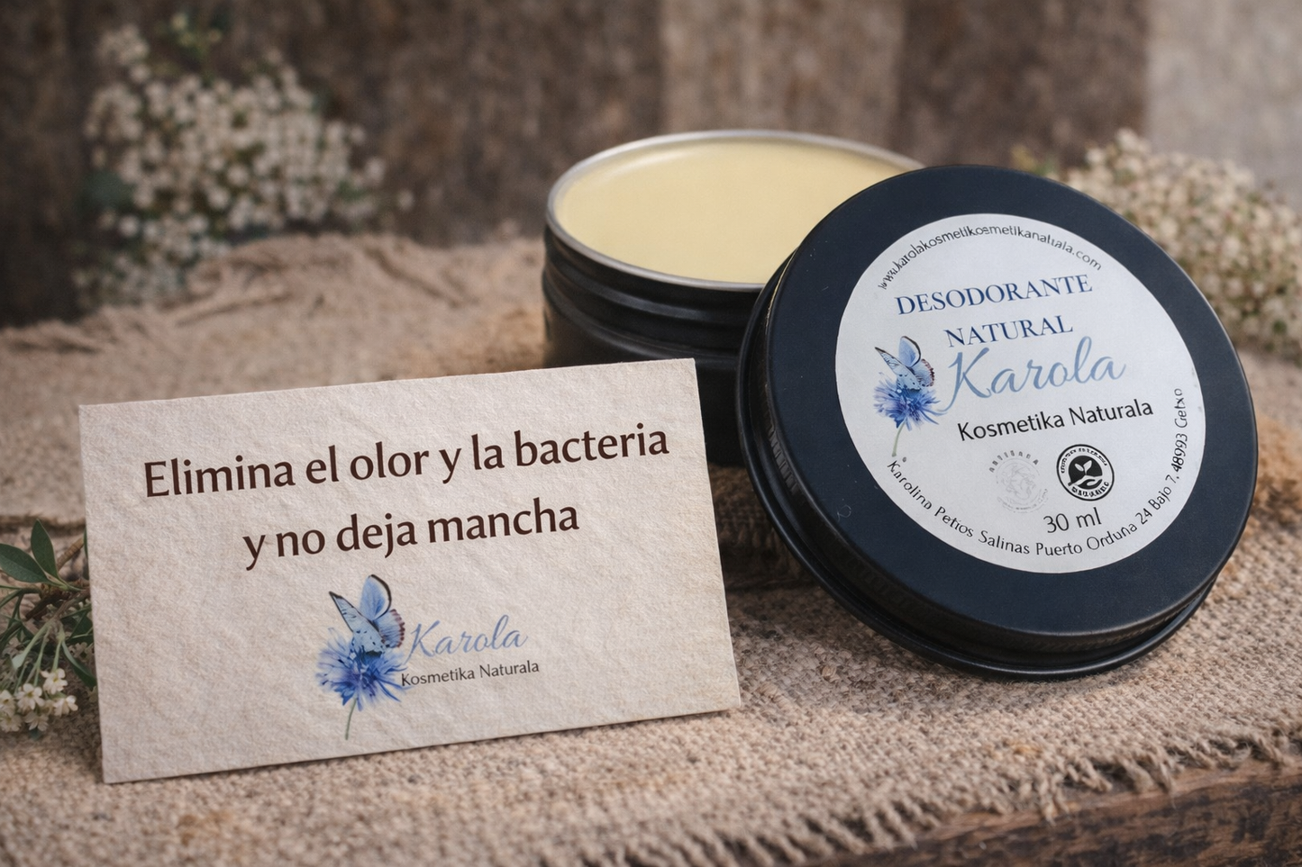 Desodorante Natural Sólido - Protección Eficaz, Hidratante y Antibacteriano